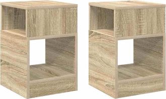 vidaXL Mesa Auxiliar 2 Uds. Roble Sonoma 30,5 X 30 X 45 Cm Vidaxl