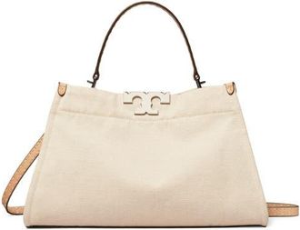 Tory Burch Mini Eleanor Canvas Satchel in Natural at Nordstrom