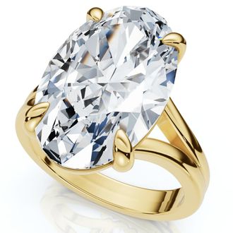 Pompeii3 Certified 5Ct Abner Oval Solitaire Diamond Engagement Ring 14k Gold Lab Grown