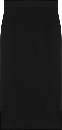 Saint Laurent Lange Rok in Trendy Stijl - Dames - Midirokken - Zwart - M - Wol - Rokken