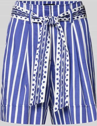 Eterna Bermudas mit Bindeg&uuml;rtel und Eingrifftaschen in Royal, Gr&ouml;&szlig;e 38