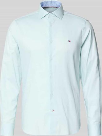 Tommy Hilfiger Tailored Slim Fit Freizeithemd aus Baumwoll-Mix in Mint, Gr&ouml;&szlig;e 38