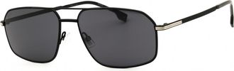 HUGO BOSS BOSS 1603/S 0124 IR Matte Black Silver/Grey