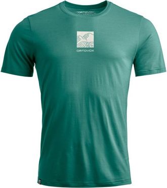 Ortovox 120 Cool Tec Abstract T-Shirt Merinoshirt f&uuml;r Herren | grau
