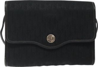 Dior Trotter Black Canvas Shoulder Bag (Pre-Owned)