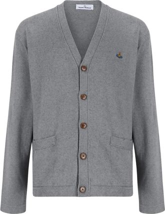 Vivienne Westwood Grijze Wol Orb Vest - Heren - Vesten - Grijs - M - Wol - Truien & Vesten