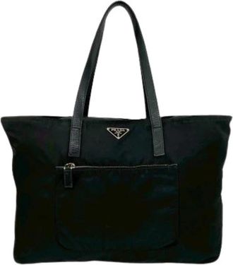 Prada Pre-owned Nylon Tote Bag - Dames - Vintage Shopper - Zwart - ONE Size - Nylon - Vintage