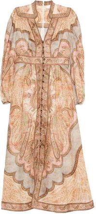 Zimmermann Long Patterned Linen Dress