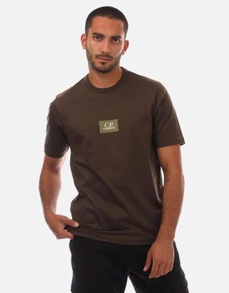 C.P. Company Mens Mercerized Jersey Twisted Small Logo T-Shirt - Green - Size: 44