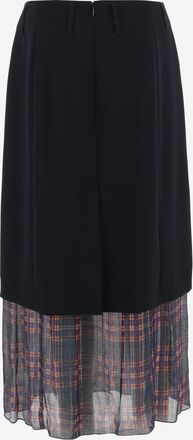 Dries Van Noten Womens Skirt Navy Polyester