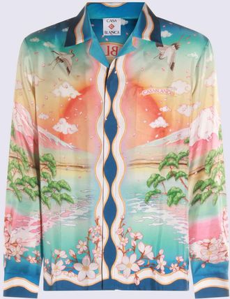 Casablanca Multicolor White Silk Shirt