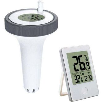 OEM Term&oacute;metro Flotante Inal&aacute;mbrico Para Piscinas, Term&oacute;metro Digital Conectado Con Receptor De Radio Lcd, Alcance De Hasta 60 M, Para Uso En Exteriores E