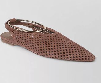 Jil Sander ballerina shoes flat sole metal ring