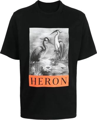 Heron Preston FW22 Logo Heron T-shirt Black HMAA032C99JER0031010
