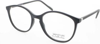 Signature Ladies Black Rectangular Eyeglass Frames S7008MatteBlack51