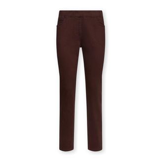 Elena Miro Broeken, Dames, Rood, 5Xl, Katoen, Slim-fit katoenen blend keper broek