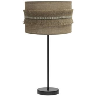 Fabrilamp Fabrilamp - Lampada da tavolo grande kala 1xe27 nero/sacco 63x30x30 cm con frange