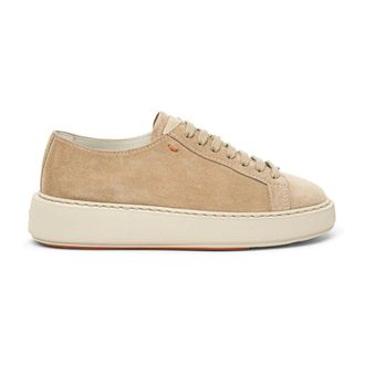 Santoni Zapatillas de ante con punta redonda - Shoes - Mujer - Beige - 39 1/2 EU