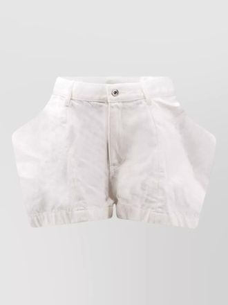 sacai cotton shorts stitching side and back pockets