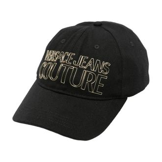 Versace Jeans Couture Relief Logo Baseball Cap - Heren - Petten - Zwart - ONE Size - Katoen - Accessoires
