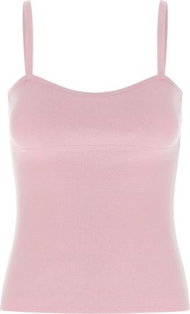 Max Mara Pink Sweetheart Neck Sleeveless Top