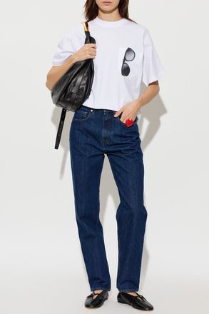 Moschino T-shirt With Pocket, Womens, White