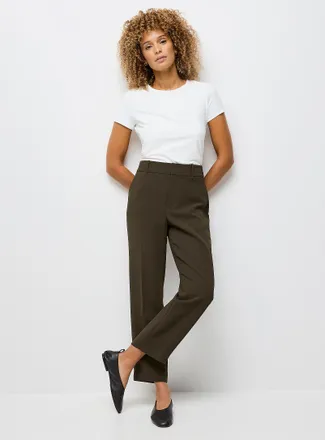 Contemporaine Womens Universal textured crepe dress pant Fit: Semi-slim leg, mid rise