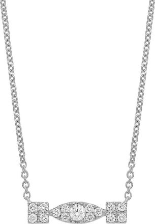 Bony Levy Maya Diamond Cluster Bar Pendant Necklace in 18K White Gold at Nordstrom Rack