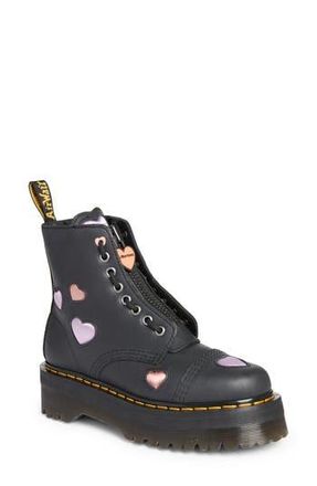 Dr. Martens Sinclair Hearts Platform Boot in Black at Nordstrom Rack, Size 10Us/ 8Uk