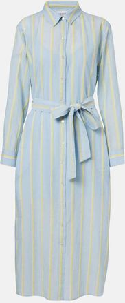 Velvet Vestido camisero Kimora de algod&oacute;n a rayas