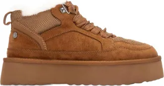Xti Womens Casual Suede High Top Shoes In Camel