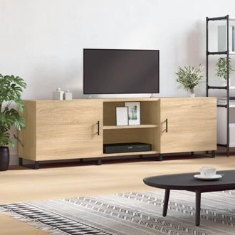 Berkfield Home TV Cabinet Sonoma Oak 150x30x50 cm Engineered Wood in Brown | Size: 150 x 30 x 50 cm