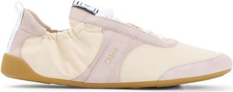 Chlo&eacute; Blush Beige Logo Sneakers