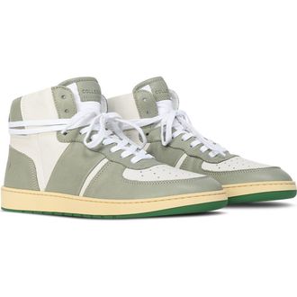 Collegium Pillar Destroyer High Top Sneaker in White/Sage at Nordstrom, Size 9Us