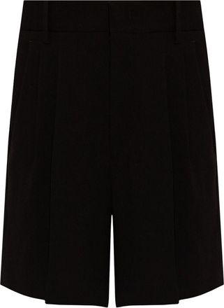 Isabel Marant Elna pleated crepe shorts - women - Polyester/Silk/Triacetate - 36 - Black