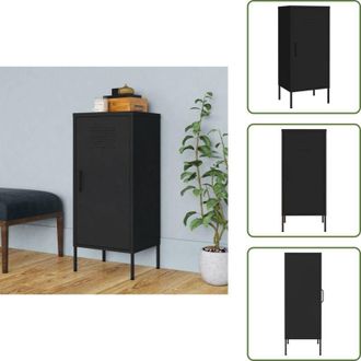 vidaXL Armadietto per oggetti - vidaXL Armadietto Nero 42,5x35x101,5 cm in Acciaio - Armadietto per DVD