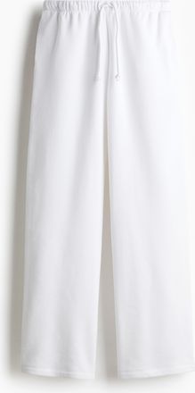 H&M Weite Joggpants - White
