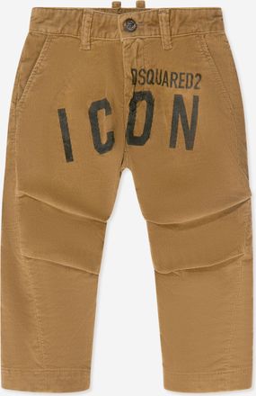 Dsquared2 Kids Boys Corduroy Icon Trousers - Brown - Size 10Y