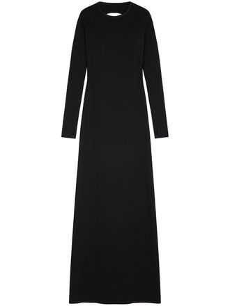 Givenchy cut-out long-sleeve maxi dress - women - Viscose/Polyamide/Elastane - M - Black