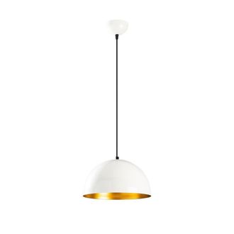 Wonderlamp L&aacute;mpara colgante blanco con pantalla forma de c&uacute;pula