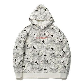 Li-Ning (WMNS) Li-Ning x Disney Crossover Mickey Mouse Full Print Pullover Hoodie White AWDR494-3