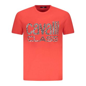 Cavalli T-Shirts, male, Red, Size: 2XL Short Sleeve T-Shirt