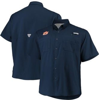 Columbia Mens Columbia Navy Auburn Tigers Big & Tall Collegiate Tamiami Button-Down Shirt at Nordstrom, Size Xxx-Large