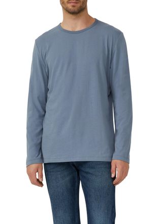 s.Oliver Longsleeve S.OLIVER, Herren, Gr. L, dusty blau, Jersey, Obermaterial: 100% Baumwolle, unifarben, normal h&uuml;ftbedeckend, Rundhals, Shirts Longsleeve, mi