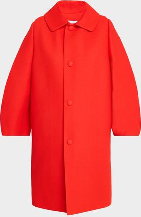 Dice Kayek Curved-Sleeve Single-Breasted Top Coat