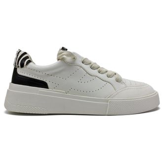 Ash Free Nappa Leather Womens Low Top Trainers - White Pristine - Size:UK 8