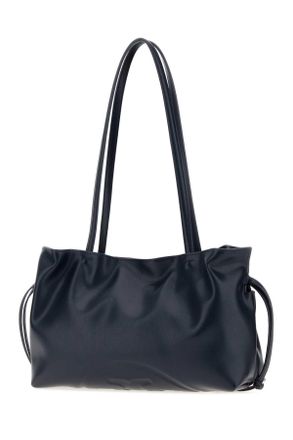 Tory Burch Womens Navy Blue Synthetic Leather Small Ella Shoulder Bag Borse A Mano