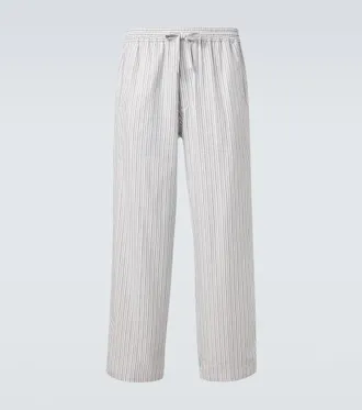Umit Benan Julian striped cotton wide-leg pants