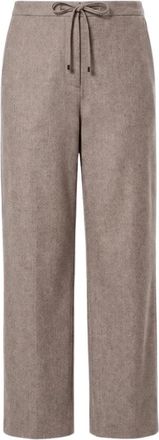 Max Mara Broeken, Dames, Beige, S, Wol, Floria Joggingbroek