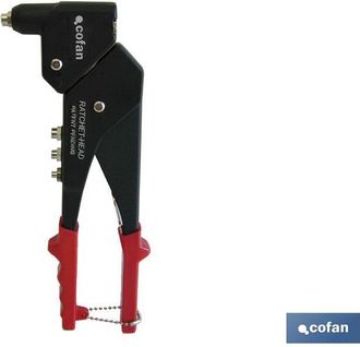 cofan Remachadora Profesional Con Giro 360&ordm;, Remachadora Profesional Con Cabeza Giratoria 360&deg;, Facilita El Remachado En Lugares Estrechos Y Poco Accesibles